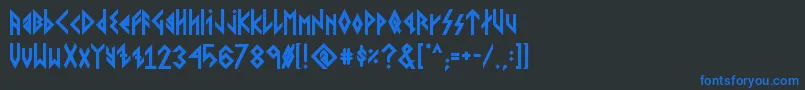 fuente VikingYoungerRunesBold – Fuentes Azules Sobre Fondo Negro