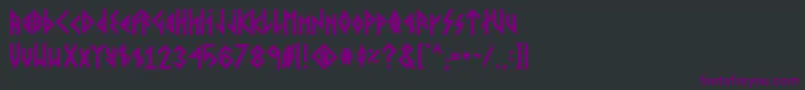 Шрифт VikingYoungerRunesBold – фиолетовые шрифты на чёрном фоне