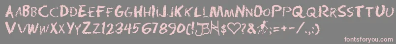 RadiumDayAfterJ Font – Pink Fonts on Gray Background