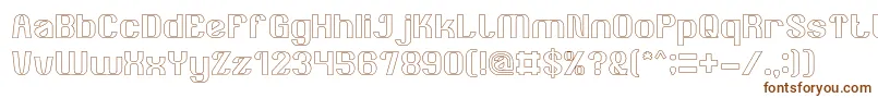 Шрифт AgeOfAwakeningHollow – коричневые шрифты на белом фоне