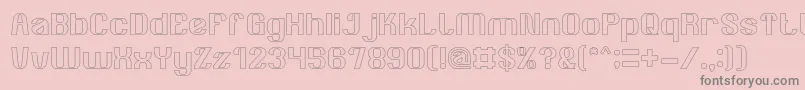 AgeOfAwakeningHollow-Schriftart – Graue Schriften auf rosa Hintergrund