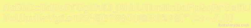 Шрифт AgeOfAwakeningHollow – розовые шрифты на жёлтом фоне