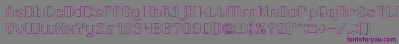 Шрифт AgeOfAwakeningHollow – фиолетовые шрифты на сером фоне