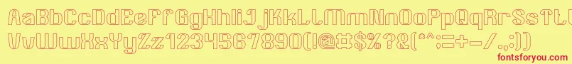 AgeOfAwakeningHollow Font – Red Fonts on Yellow Background