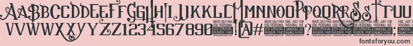 SuckerFontJcFonts Font – Black Fonts on Pink Background