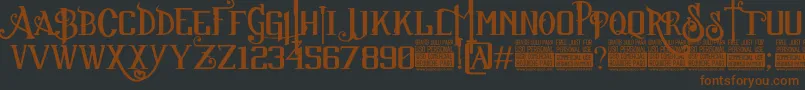 SuckerFontJcFonts Font – Brown Fonts on Black Background