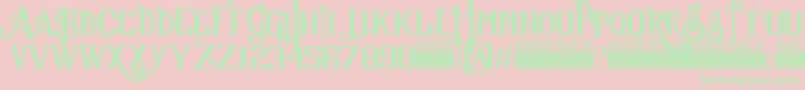 SuckerFontJcFonts Font – Green Fonts on Pink Background