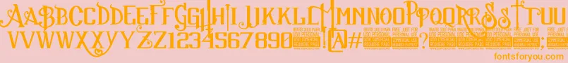 fuente SuckerFontJcFonts – Fuentes Naranjas Sobre Fondo Rosa