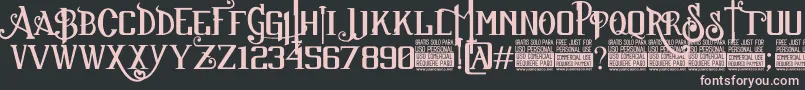 Police SuckerFontJcFonts – polices roses sur fond noir