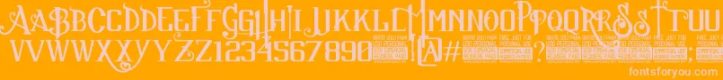 SuckerFontJcFonts Font – Pink Fonts on Orange Background