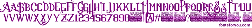 SuckerFontJcFonts Font – Purple Fonts on White Background