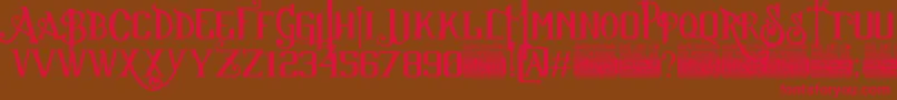 Fonte SuckerFontJcFonts – fontes vermelhas em um fundo marrom