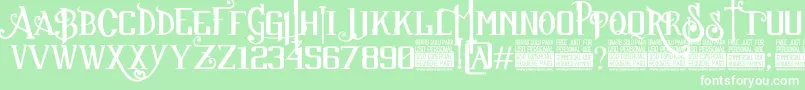 SuckerFontJcFonts Font – White Fonts on Green Background