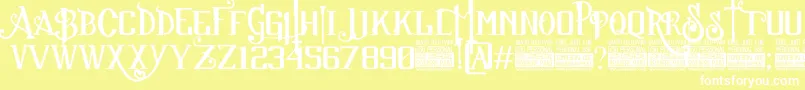 SuckerFontJcFonts Font – White Fonts on Yellow Background