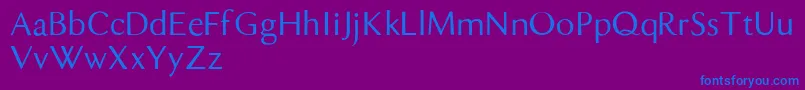 DualisLite Font – Blue Fonts on Purple Background