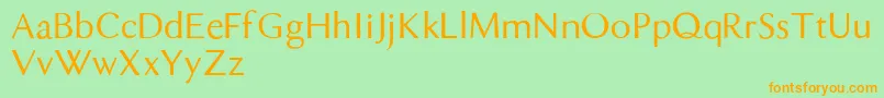 DualisLite Font – Orange Fonts on Green Background