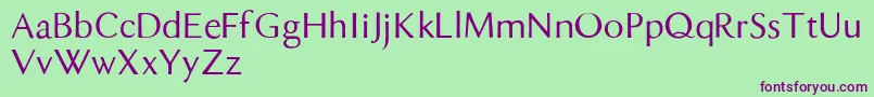 DualisLite Font – Purple Fonts on Green Background