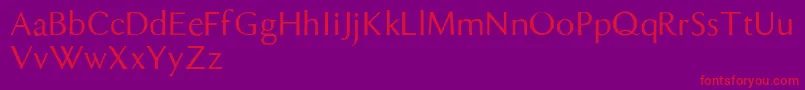 DualisLite Font – Red Fonts on Purple Background