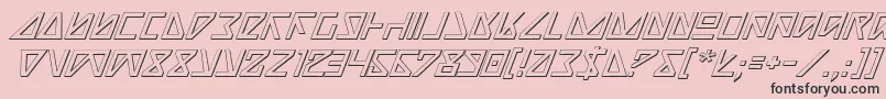 fuente NickTurboItalic3D – Fuentes Negras Sobre Fondo Rosa