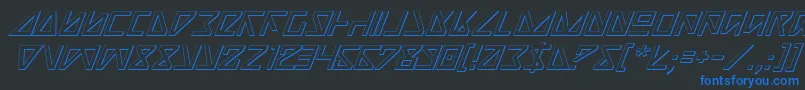 fuente NickTurboItalic3D – Fuentes Azules Sobre Fondo Negro