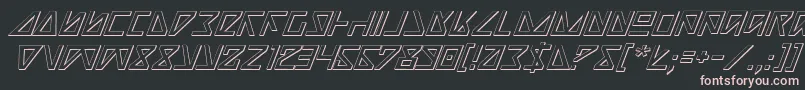NickTurboItalic3D-fontti – vaaleanpunaiset fontit mustalla taustalla
