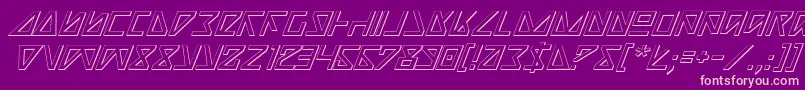 NickTurboItalic3D Font – Pink Fonts on Purple Background