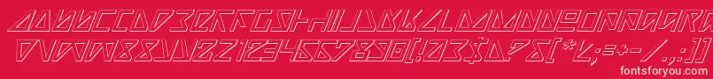 NickTurboItalic3D Font – Pink Fonts on Red Background