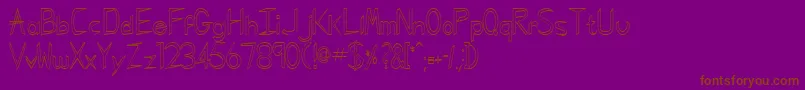 GregorianHollowNormal Font – Brown Fonts on Purple Background