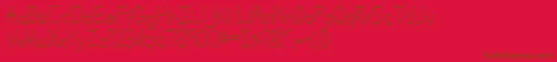 GregorianHollowNormal Font – Brown Fonts on Red Background