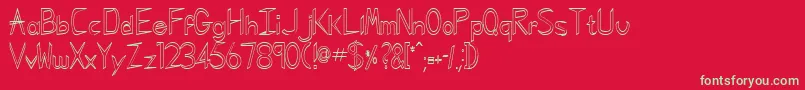 GregorianHollowNormal Font – Green Fonts on Red Background