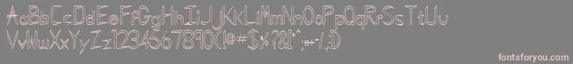 GregorianHollowNormal Font – Pink Fonts on Gray Background