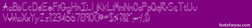 GregorianHollowNormal Font – White Fonts on Purple Background