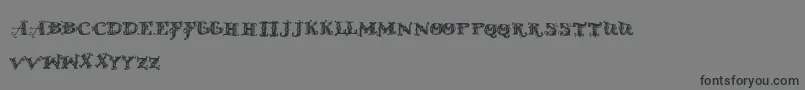D Font – Black Fonts on Gray Background