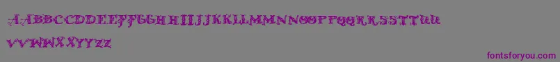 D Font – Purple Fonts on Gray Background