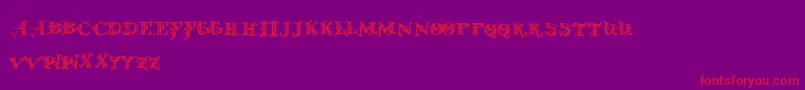 D Font – Red Fonts on Purple Background