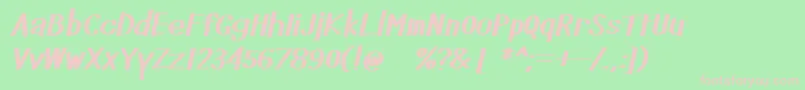 Dyst-Schriftart – Rosa Schriften auf grünem Hintergrund
