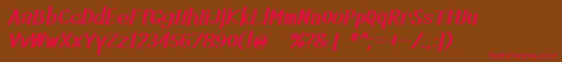 Dyst Font – Red Fonts on Brown Background