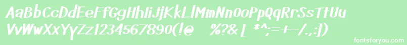 Dyst Font – White Fonts on Green Background