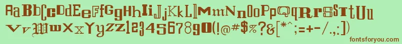 SaintfrancisNormal Font – Brown Fonts on Green Background