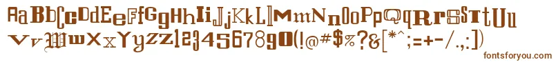 SaintfrancisNormal-Schriftart – Braune Schriften auf weißem Hintergrund