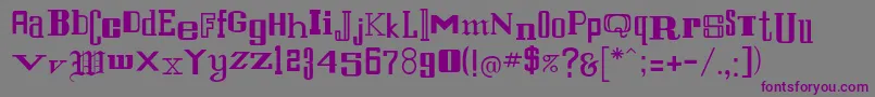 フォントSaintfrancisNormal – 紫色のフォント、灰色の背景