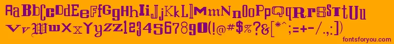 Шрифт SaintfrancisNormal – фиолетовые шрифты на оранжевом фоне