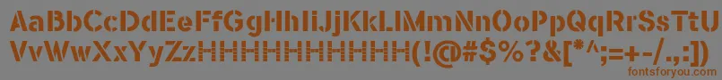FlamanteSten Font – Brown Fonts on Gray Background