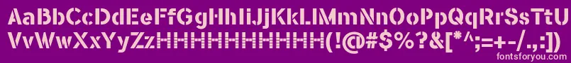 FlamanteSten Font – Pink Fonts on Purple Background