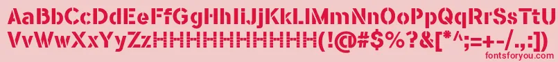 FlamanteSten Font – Red Fonts on Pink Background