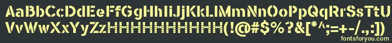 FlamanteSten Font – Yellow Fonts on Black Background