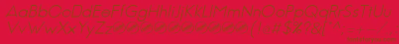 JambeticaLightItalic Font – Brown Fonts on Red Background