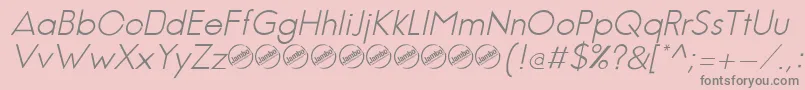 JambeticaLightItalic Font – Gray Fonts on Pink Background