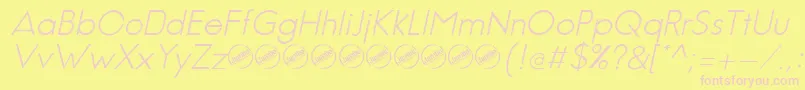 JambeticaLightItalic Font – Pink Fonts on Yellow Background