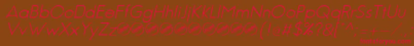 JambeticaLightItalic-Schriftart – Rote Schriften auf braunem Hintergrund